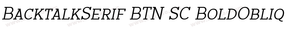 BacktalkSerif BTN SC BoldOblique字体转换